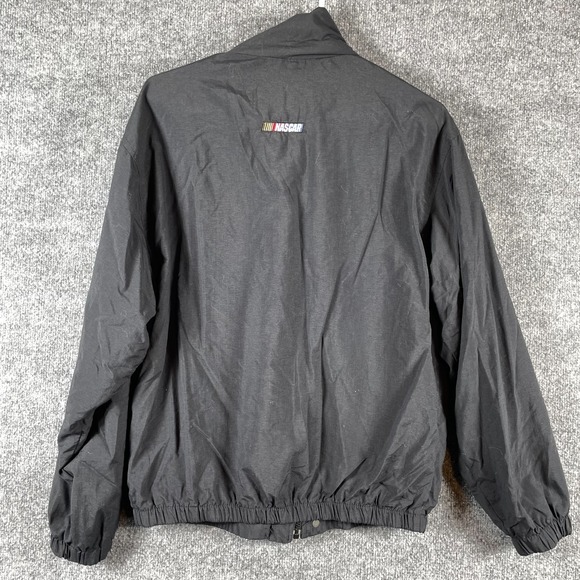 VTG NASCAR Jacket Mens Medium Black Windbreaker Cracker Barrell 500 Retro 90s - Picture 13 of 13